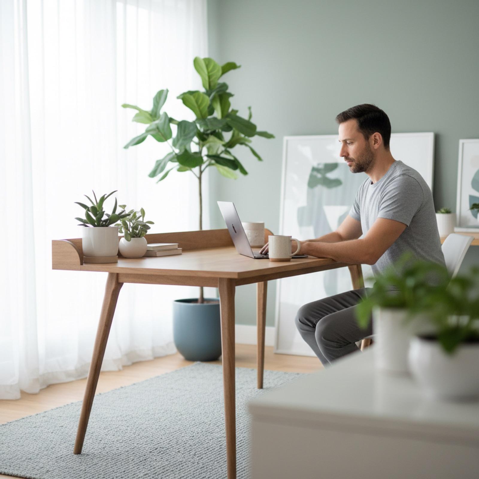 Focused cognitive work modern desk